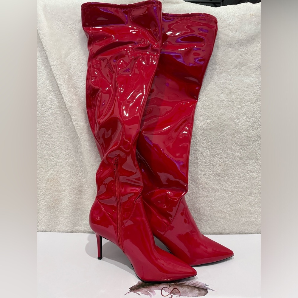 Jessica Simpson Red Thigh High Boot